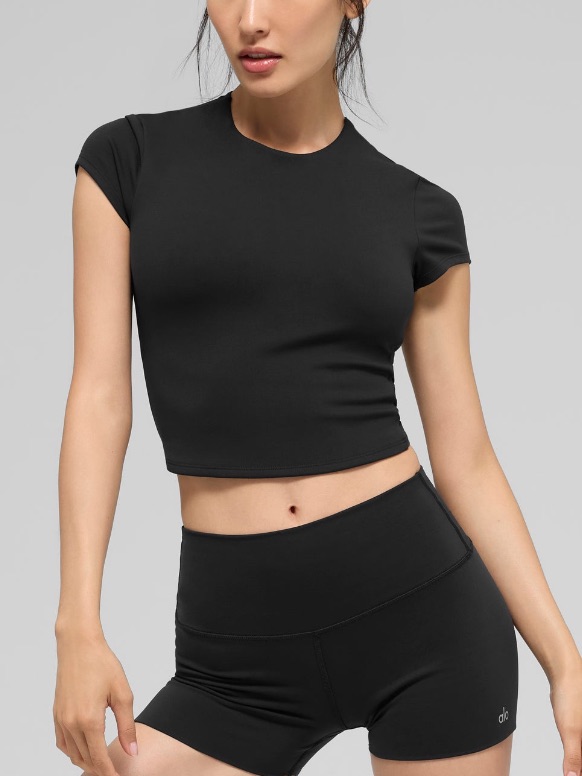 Alo Yoga Softsculpt Precision Short Sleeve In Black